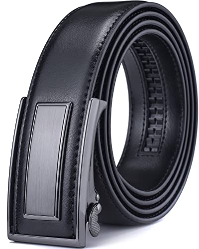Men’s Belt Beltox Ratchet Dress Leather Buckle Belt Black Brown Blue 1 3/8” Gift Box