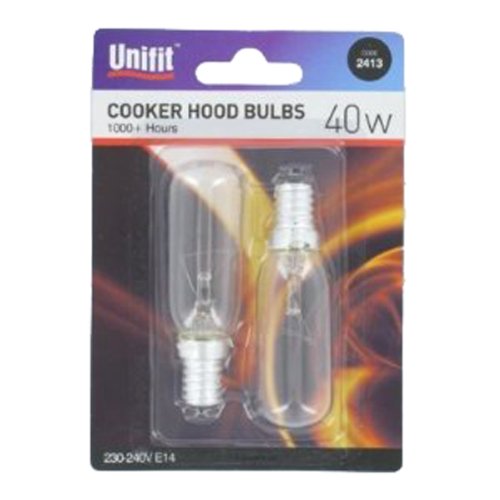 2 Pack 40W Cooker Hood Bulb