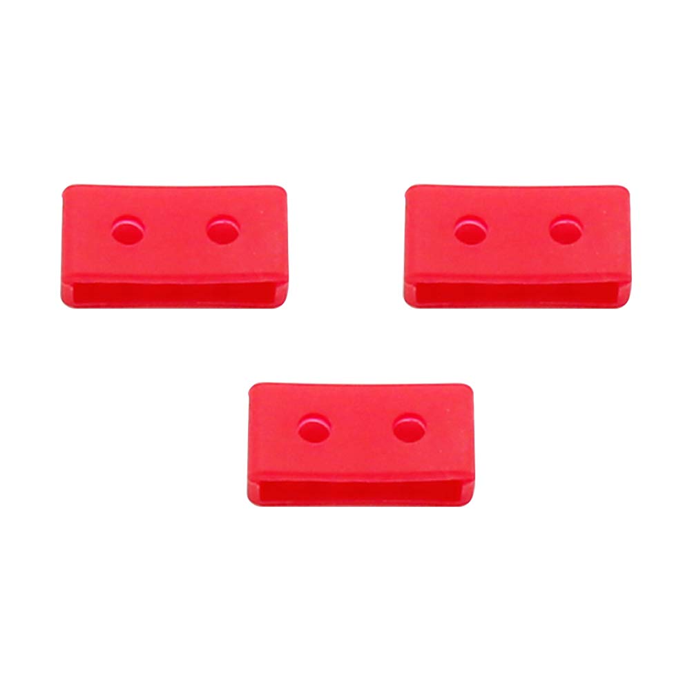 HemoblloHemobllo Watch Band Strap Loops - 3Pcs Silicone Replacement Watch Band Strap Loops Watch Wristband Rings Watch Strap Fastener Rings Compatible with GA110 GD BA (Red 18MM)