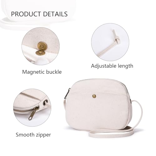 Canvas Round Crossbody Bag for Women Adjustable Length Fashionable and Spacious Women Crossbody Bags3