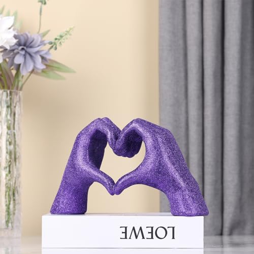 Estatua de Mano en Forma de Corazón Morado miniatura 5
