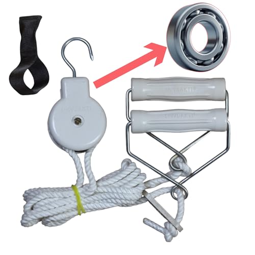 SHIVSAKTI Rope & Pulley Exerciser kit for Physiotherapy (with Bearing Mechani...