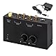 Phono Vorverstärker Plattenspieler：Phono Preamp für Plattenspieler mit MM Abtast Systemen, RCA Input & Output, Verstärker Stereo mit Pegel, Vorverstärker für Plattenspieler mit DC 12V-Adapter-Schwarz