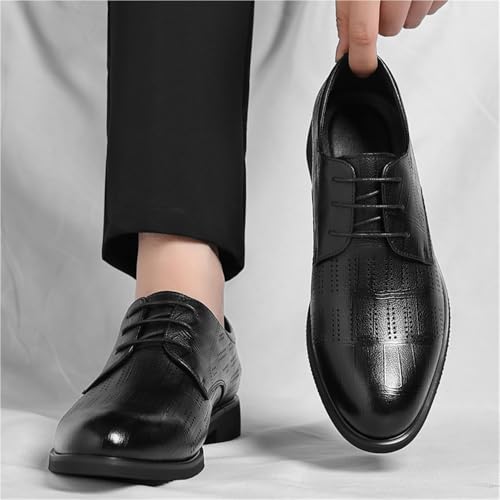 Men's Genuine Leather Business Casual Oxfords Lightweight Comfortable Slip Dress Shoes for Work2