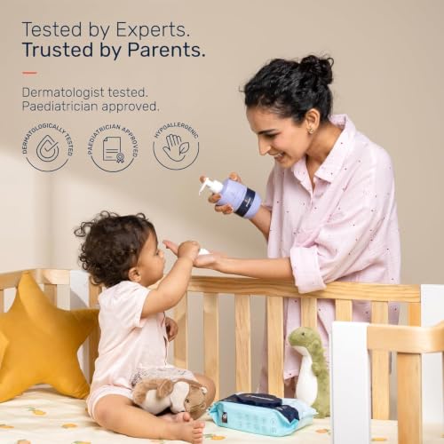 Image of Growgether Baby Travel Skin Care Essentials Kit | Newborn Baby Gift Set with Baby Wipes (5 wipe), Diaper Rash Cream (10g), Baby Lotion (20ml) & Baby Wash Shampoo (20ml) | Travel Pack of 4 Combo for Babies