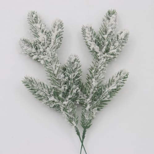 UWIOFF Artificial Frosted Pine Branches (12)
