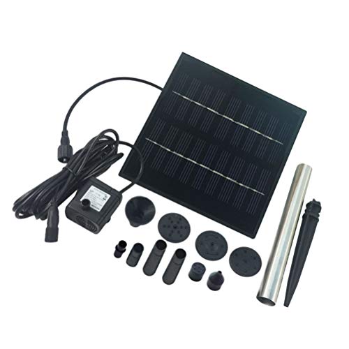 Yardwe 1.8 W Solar Water Pump Bath Fountain Pump for Birdbath Small Pond Garden Patio Aquarium Pool Decoration