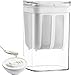 ETOFIXEE Greek Yogurt Strainer,Fltro per Yogurt Greco,Colino Yogurt 1800ml,Acciaio Inox Maglia Fine Yogurtiera per Latte di Soia Colino immagine