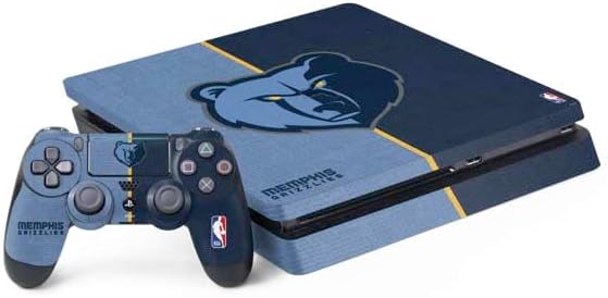 Skinit Decal Gaming Skin Compatible with PS4 Slim Bundle - Officially Licensed NBA Memphis Grizzlies Dark Rust Design
