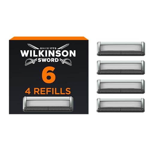 Wilkinson Sword - Wilkinson 6 Rasierer für Männer, 6 diamantbeschichtete Klingen, 4 Ersatzklingen