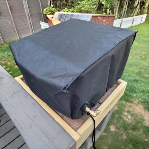 Cubierta para parrilla al aire libre con tela impermeable en capas, protección solar UPF 50+, cordón ajustable para sostener la cubierta firmemente y hebilla conveniente para un fácil manejo (22.5 x