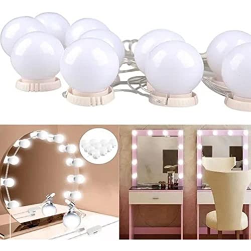 Luz de Espelho Usb Maquiagem Make Camarim Led Studio 3 Cores Ajustavel