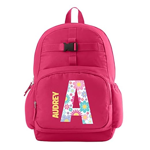 Let's Make Memories Pink Personalized Backpack - Back to School - Book Bag - Flowers