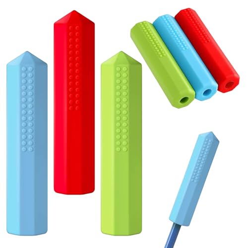 3Pc Sensory Pen Toppers for Adhd | Silicone Chewable Pencil Topper | Sicheres Zappelstift Zähspielzeug für ADHS Kinder | Sensorische Stiftaufsätze Beruhigendes Kauspielzeug für Autistische Kinder 3Pc Sensory Pen Toppers for Adhd | Silicone Chewable Pencil Topper | Sicheres Zappelstift Zähspielzeug für ADHS Kinder | Sensorische Stiftaufsätze Beruhigendes Kauspielzeug für Autistische Kinder