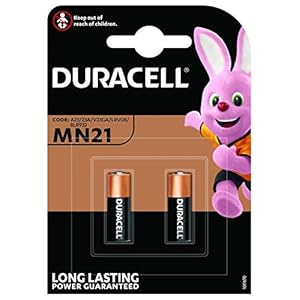 2 x Duracell 23A, 23AE, A23, V23GA, MN21, LRV08 12v, alkalinebatterijen voor autobeveiligingsalarmsystemen en…