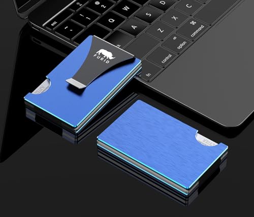 Image of furid Minimalist Card Wallet for Men Slim: Rfid Metal Wallet with Money Clip Credit Card Holder - Gift for Man Husband at Brithday Stocking Stuffers