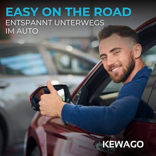 Kewago Rückenlehnenschutz Auto Kinder 2 Stück schwarz - Trittschutz Autositz & Rücksitzschoner - Sitzschoner Auto Vordersitze - Autositz Schutz vor Schmutz, Abdrücken & Kratzern - Schutzmatte