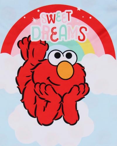 INTIMO Sesame Street Girls' Sweet Dreams Elmo Rainbow Sleep Pajama Dress Nightgown3
