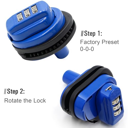 Image of RioRand 3-Digit Combination Trigger Lock Resettable Gun Safety Lock with Rubber Pads Compatible with Pistols Handguns Rifles Shotguns