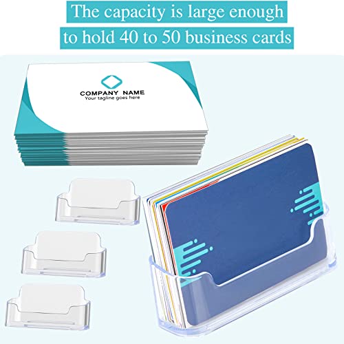 Thenshop 64 Pack Business Card Holder Desktop Business Card Stand Acrylic Card Holder Clear Postcard Holder Business Card Display Holder For Home Office Desk Table #TOP2