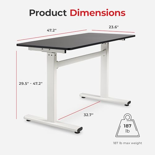 Image of Sunny Health & Fitness Multi-Purpose Air-Drive Adjustable Standing Desk, Pneumatic Air Lifting, Electricity-Free, Scratch-Resistant Surface with up to 47.2 inch Height, Treadmill Compatible SF-A023001 | 29.5 inch-47.2 inch Height, Air Lifting System, Universal Equipment Compatibility, No Electricity, Eco-Friendly, Easy Setup