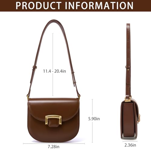LAFESTIN Small Split Leather Crossbody Purses For Women with Adjustable Strap Shoulder Handbags with Credit Card Slot3