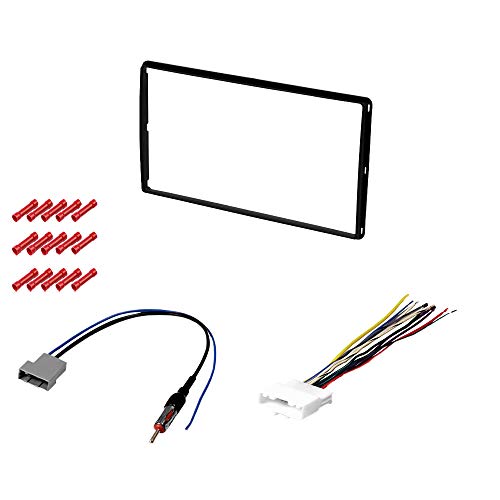 CACHÉ KIT2018 Bundle with Car Stereo Installation Kit for Nissan 2013 – 2015 NV200 – in Dash Mounting Kit, Harness, Antenna for Double Din Radio Receivers (4 Item)