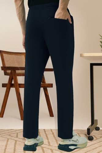 Image of SaintX Men's 4-Way Stretchable Athleisure Pants | Sweat Wicking Fabric | Slim Fit | Active - Sports Wear | Travel, Lounge & Casual Wear | Stylish Back Zipper Pocket | Available in Plus Size (ST06)