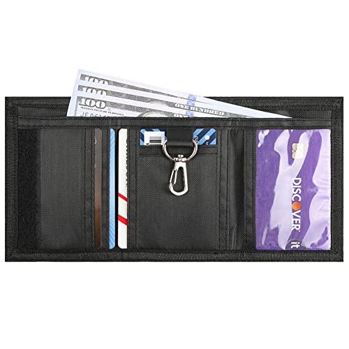 Image of Kids Wallet for Boys Girls Teens Trifold, Canvas Toddler Wallet for Boys, Cute Zipper Wallets Youth with Coin Pocket Card Holders, Novelty Wallets for Childrens Birthday Gifts, Camo grey02, 0.4