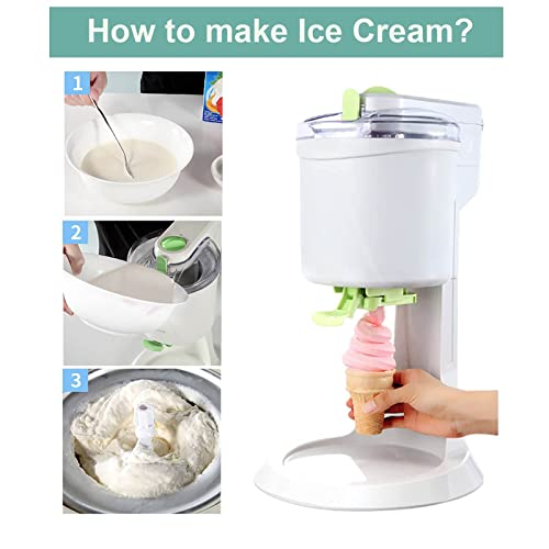 Softeismaschine, Heim Eismaschine, 1 l, DIY Eismaschine mit Hoher Kapazität, Automatischer Mini Frucht Softeis… – Bild 4