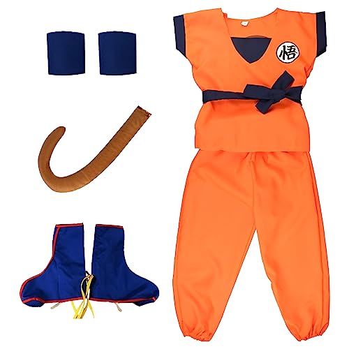 Ansamy Disfraz de Son Goku para Niños, Disfraz Infantil Cosplay Dragón, Traje de Entrenamiento...