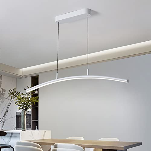SXSHEYS Lámpara de araña Moderna de Madera con Anillo LED, lámpara Colgante Japonesa de 1 luz, lámpara de Techo Circular Regulable contemporánea para Isla de Cocina, Sala de Estar y Comedo