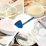 AYNKH 2Pcs Funnel Spoon, 2 in 1 Longer Handle Measuring Scoop with Sliding Base, Powder Scoop Precise Measurement for Adult Kid Kitchen Milk Coffee Protein Powder - Image 5