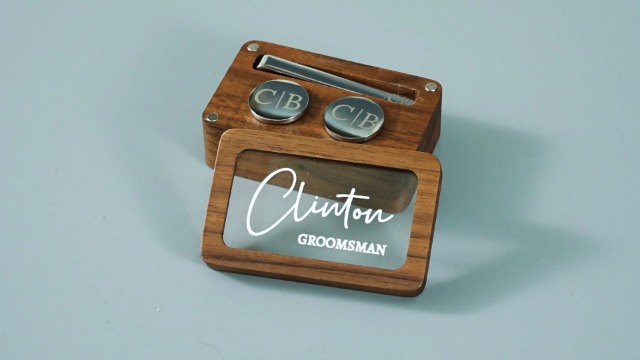 Set personalizado de pinza de corbata y mancuernillas para hombres miniatura 7