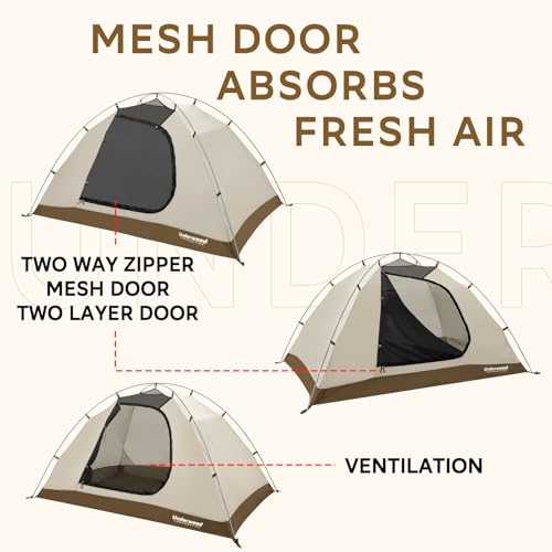 Image of 1 /2 Person Backpacking Tent for 4-Season - Winter Waterproof Tent for One Person, Lightweight Camping Gear for Backpacking, Easy Set Up Cold Weather Essentials by Underwood Aggregator