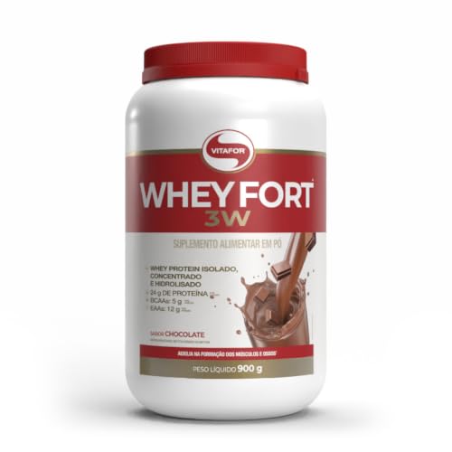 Vitafor – Whey Fort 3W – 900g – Chocolate: preço hoje na Amazon e no Mercado Livre