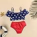 Generic Infant Baby Girl Bikini Swimsuit Toddler Sleeveless White Star Print Beach Swimsuit Summer Fashion (Blue, 3-4 Years)