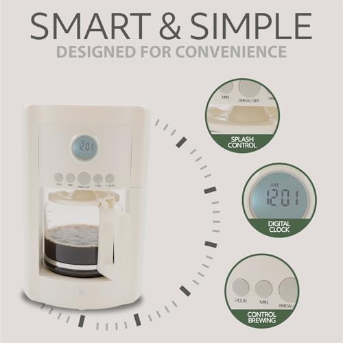 Image of WILLOW Eco Series 12 Cup Drip Coffee Maker, 24 HR Drip Coffee Maker, Glass Coffee Maker with Glass Coffee Maker