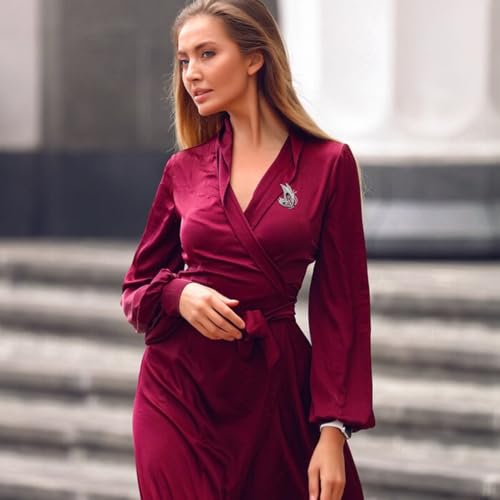 SANNIDHI® Butterfly Brooch Crystal Saree Brooch Pin for Women Girls, Fashion Flower Metal Rhinestone Inlaid Party Coat Brooches for Suit, Dress, Blazer, Sweater