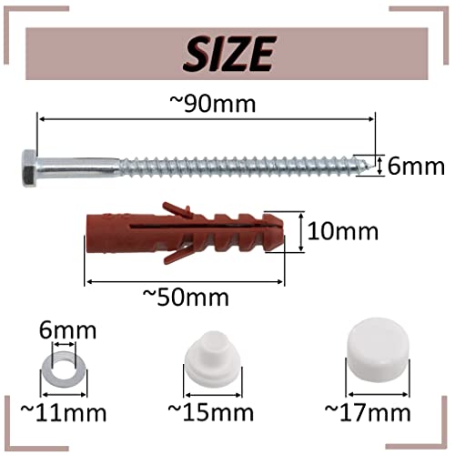 AERZETIX - C65141 - Kit di fissaggio per WC/bidet