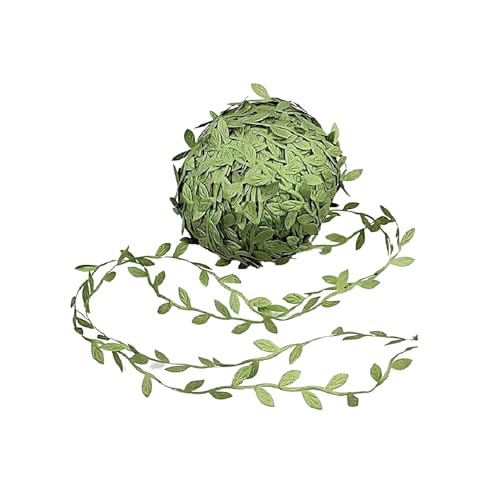 Dewdat - Vid artificial de 10 m, cinta de hojas, hojas verdes, cinta falsa, guirnalda de hojas de hiedra para decorar el jardín de la boda, fiesta de bodas