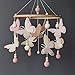 Crib Mobile for Baby Girl – Pink & Peach Butterflies – Handmade Felt Nursery Decor – Hanging Boho Mobile for Crib – Baby Shower Gift