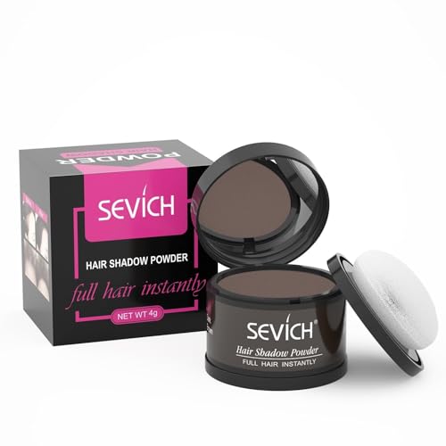 Sevich Hairline Powder Instantly Conceals Hair Loss Root Touch up Powder Hair Shadow Toppers for Women & Men Touch Up for Thinning Gray Hair Windproof & Sweatproof Dark brown
