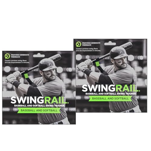 SWINGRAIL Baseball/Softball Swing Trainer Aid (2-Pack) Equipment for Batting and Hitting