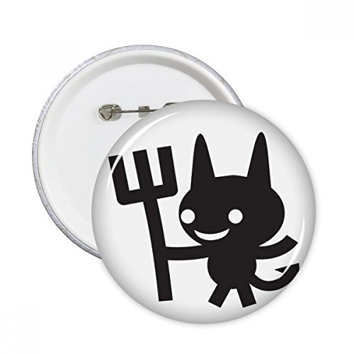 Badge Button Halloween lot de 5 broches rondes diable, le cadeau idéal pour vos invités