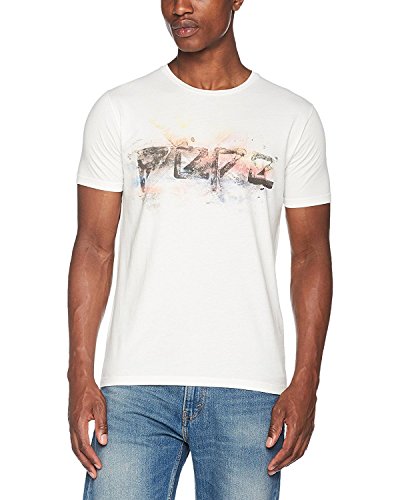 Pepe Jeans Melvin PM503725 Camiseta, Blanco (Off White 803), Medium para Hombre