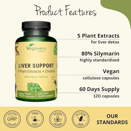 Liver Support | Milk Thistle Supplement 9000mg | 120 Capsules | Dandelion, Artichoke, Choline, Beetroot | Liver Cleanse Detox & Repair | with 80% Silymarin | NO Additive & Vegan - Image 5