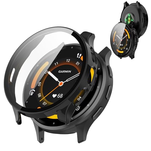 AIYYXX For GarminiK[~jvenu 2/3/3S Jo[ 3D pGbW ^ PC+KXf ̌^ garmin venu 3 Jo[ Ή ߗ LYh~ wh~ ȒPɎtE Sʕی P[XiubNj