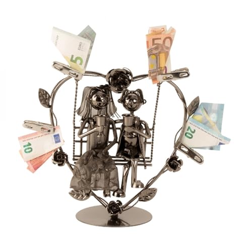Metall Figur Hochzeit Paar Schaukel Geldgeschenk Metallfigur Hochzeitspaar mit Vier Klammern
