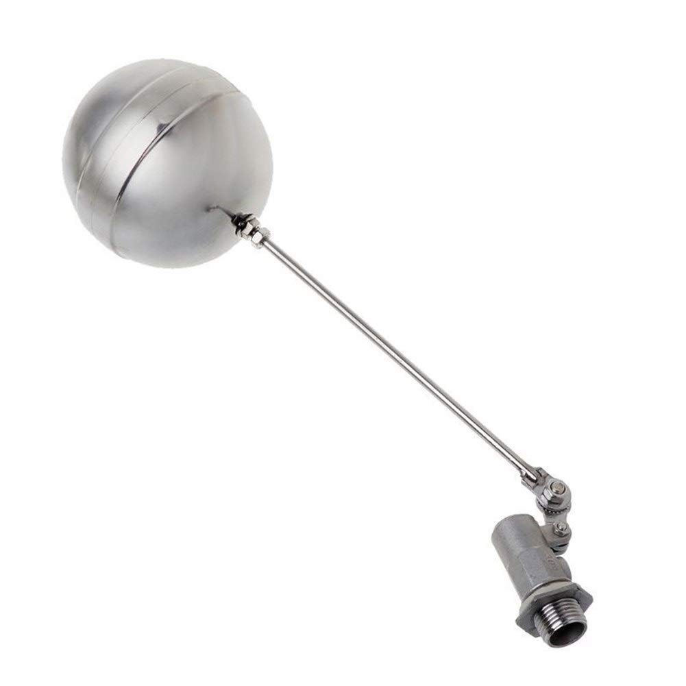 AOXIIUNNH DN15 Male Thread Water Tank Ball Stainless Steel Flow Control Float Sensor Valve 35ED